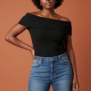 Old Navy Black Off-Shoulder Top Xxl New With Tags
